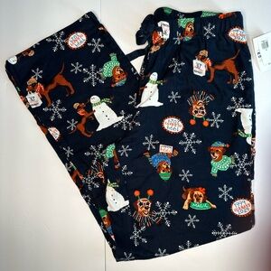 Old Navy Festive Pajama Pants‎ - Snowman and Dog Print